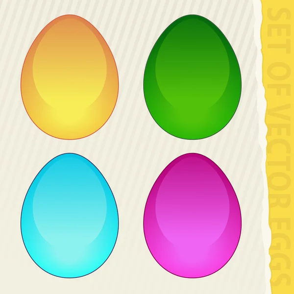 Set of vector eggs — Stock Vector