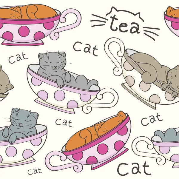 纹理与小猫 — 图库矢量图片