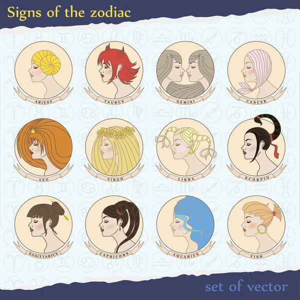 Ensemble vectoriel de signes du zodiaque Graphismes Vectoriels