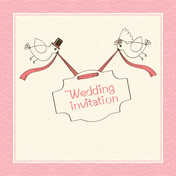 Invitación boda — Vector de stock