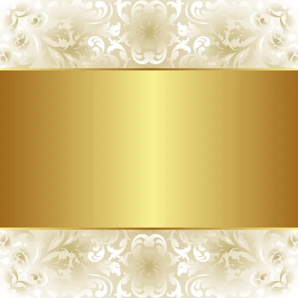 Creamy and gold background — Stock Vector