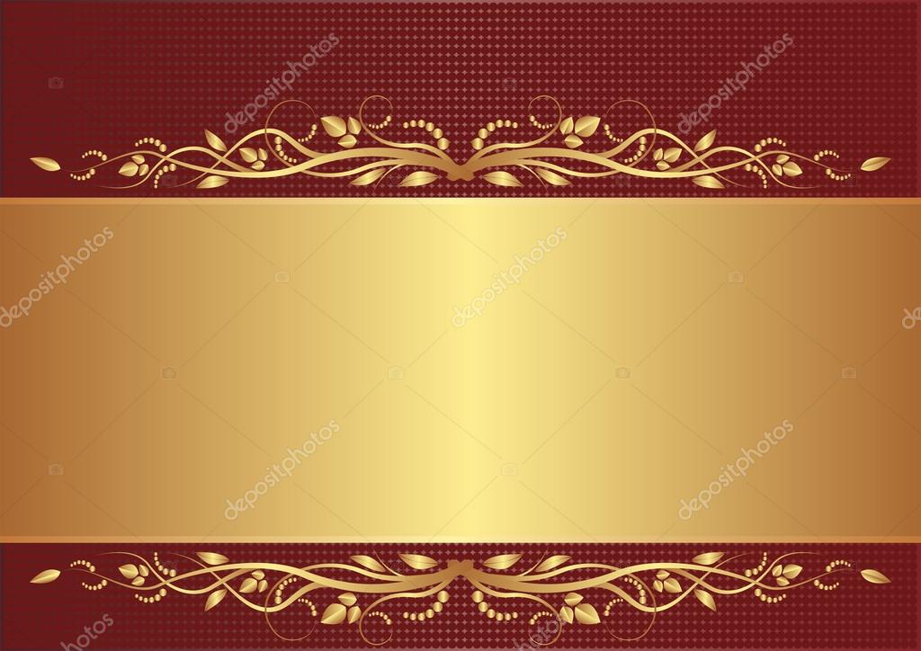 Burgundy and gold background — Stock Vector © mtmmarek #12872844
