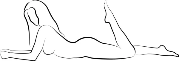 Γυμνή γυναίκα — Διανυσματικό Αρχείο
