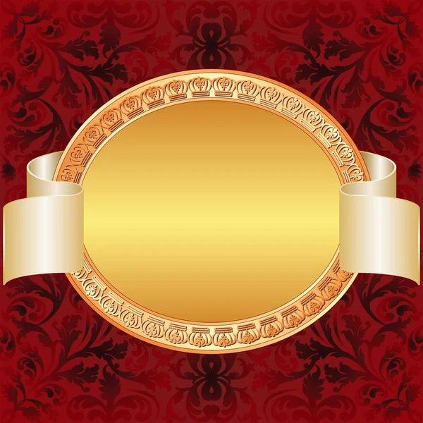 Gold-roter Hintergrund — Stockvektor