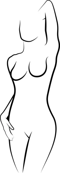 Mujer desnuda — Vector de stock