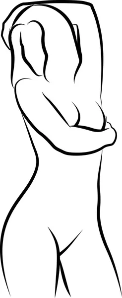 Mujer desnuda — Vector de stock