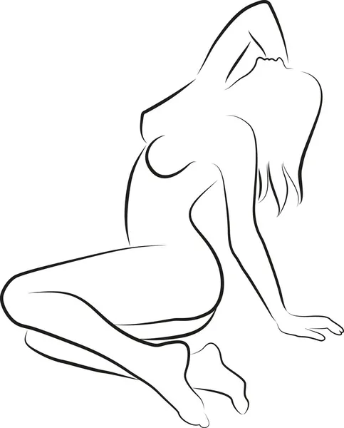 Femme nue — Image vectorielle