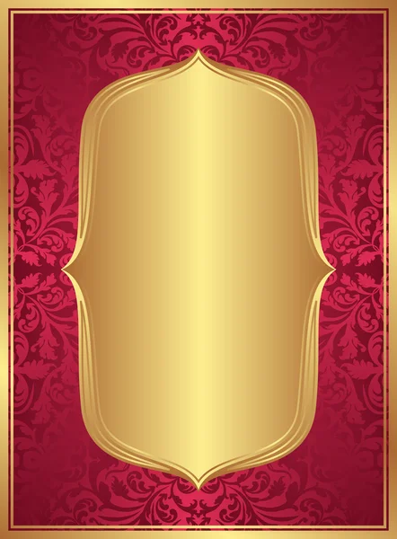 Fond d'or rouge — Image vectorielle