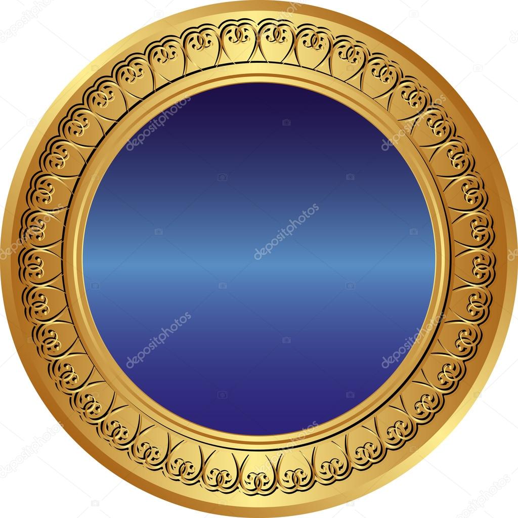 Gold and blue background