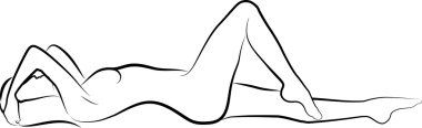 Nude woman clipart