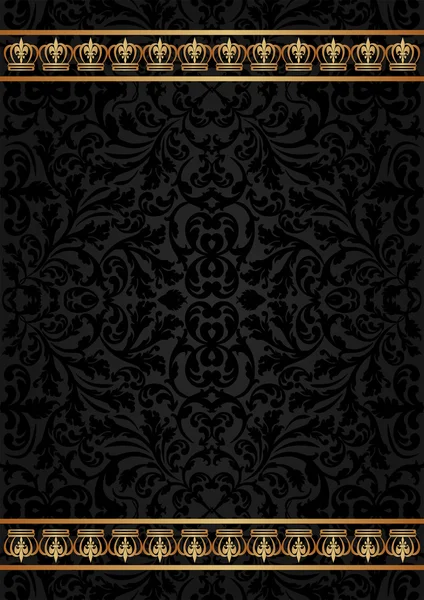 Fond noir et or — Image vectorielle