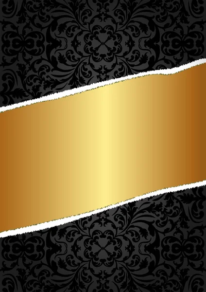 Arka plan siyah ve altın — Stok Vektör