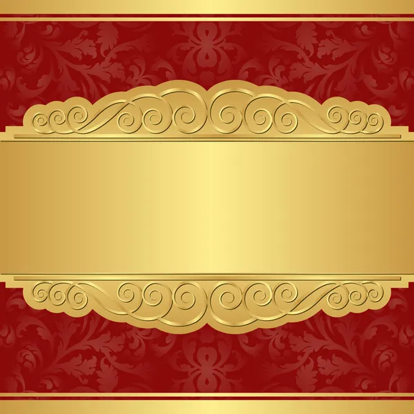 Gold and red background — Stock Vector