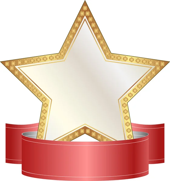 Золотая и белая звезда — стоковый вектор