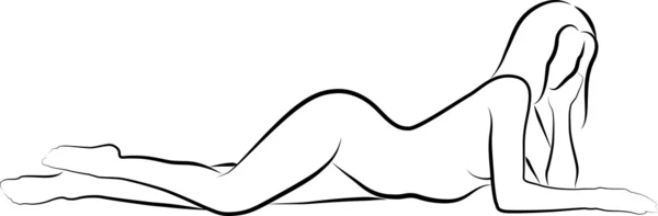 Femme nue — Image vectorielle