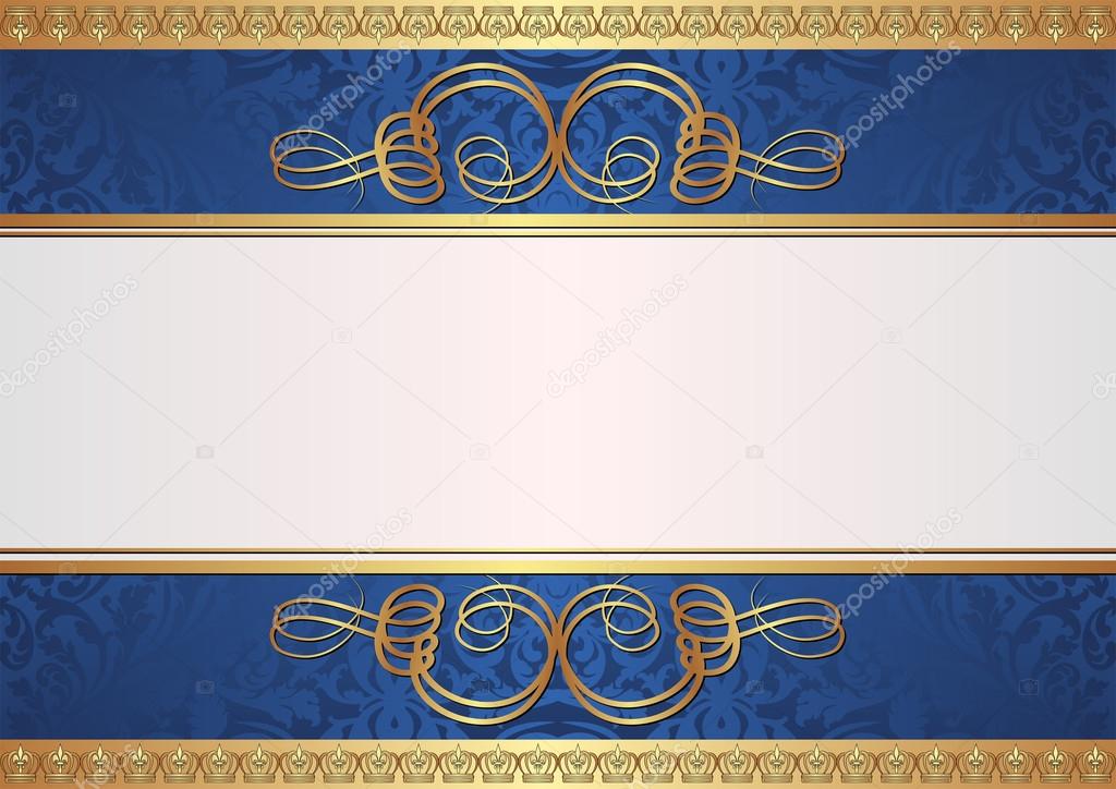 Gold and blue background