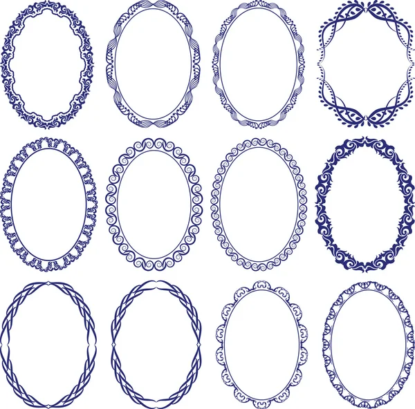 Frontière ovale — Image vectorielle