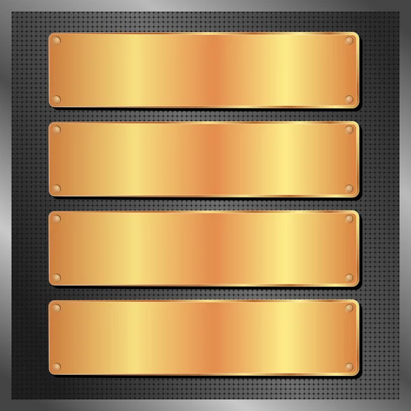 Gouden platen — Stockvector