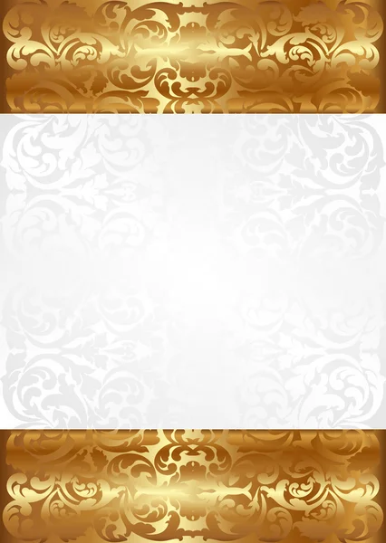 Fond blanc et or — Image vectorielle
