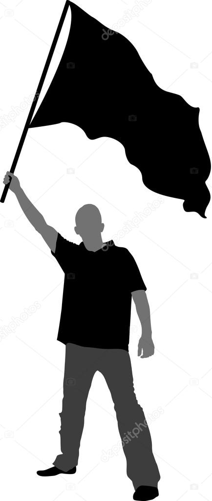Man with flag
