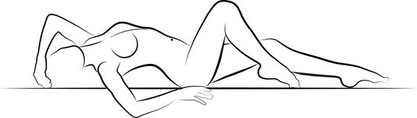 Donna nuda — Vettoriale Stock