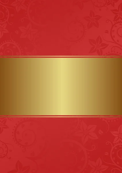 Fundo vermelho e dourado — Vetor de Stock