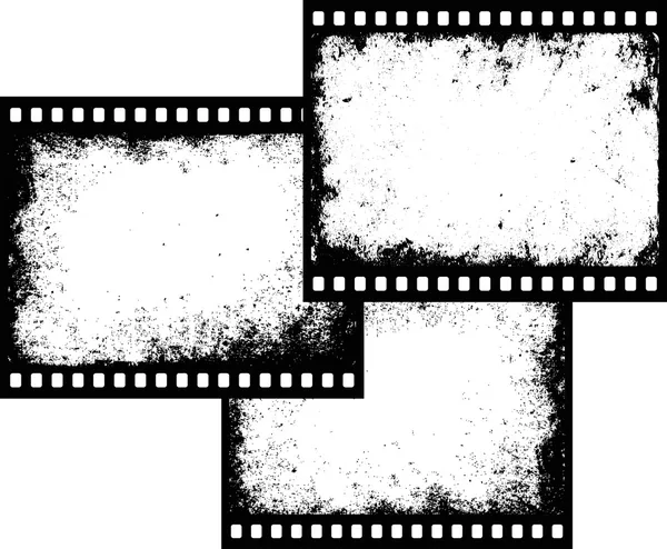 Drei Filmrahmen — Stockvektor