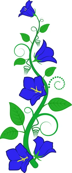 Blauwe bloem — Stockvector