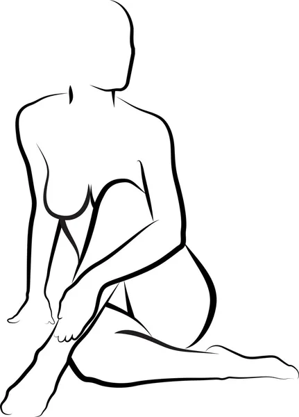 Femme nue — Image vectorielle