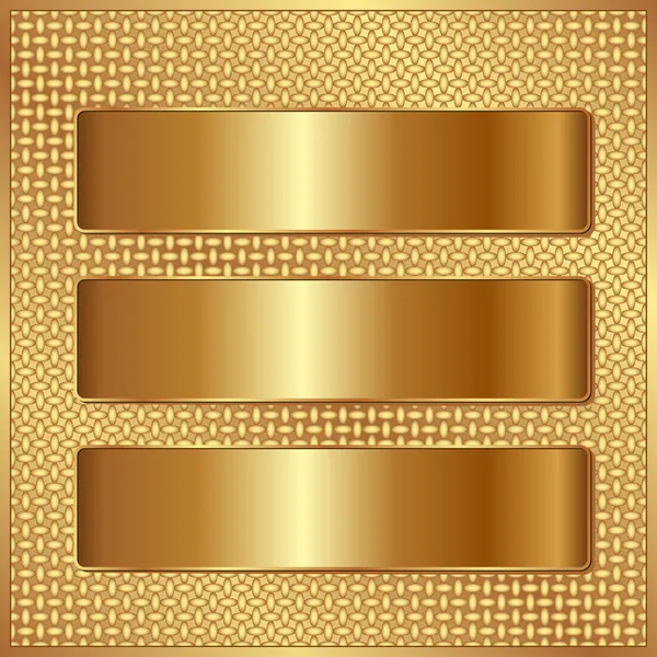Banners de oro — Vector de stock