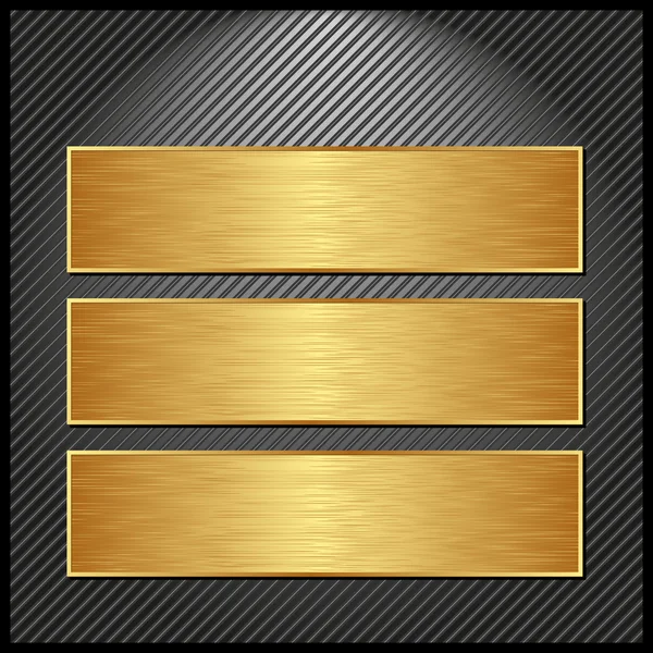 Gouden banners — Stockvector