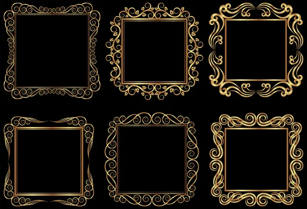 Gouden frames — Stockvector