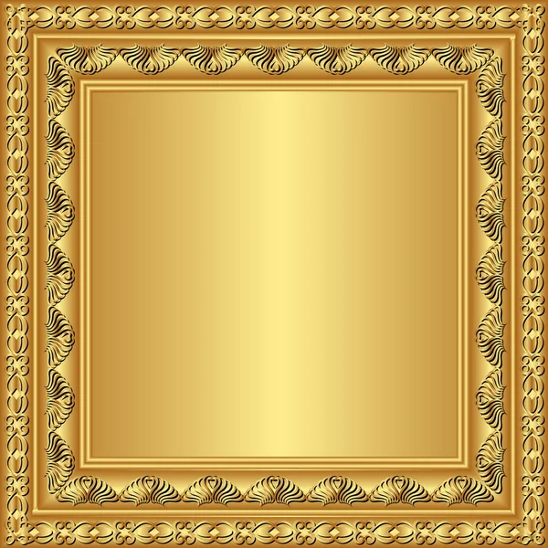 Quadro dourado — Vetor de Stock