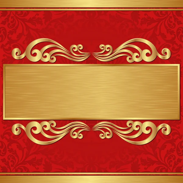 Gouden spandoek — Stockvector