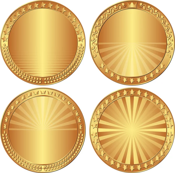 Golden medals — Stock Vector