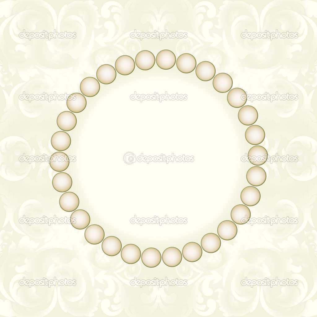 pearl frame stock vector mtmmarek 42401993