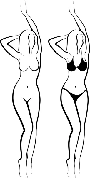 Mujer desnuda — Vector de stock