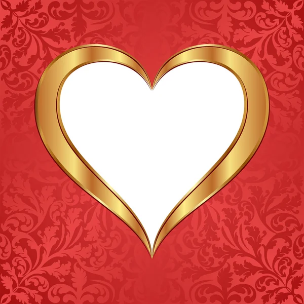 Corazón de oro — Vector de stock