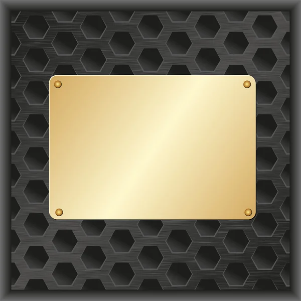 Arany plakett — Stock Vector