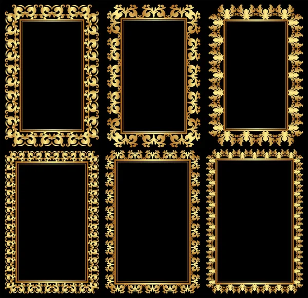 Gouden frames — Stockvector