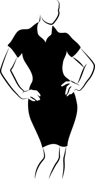 Siyah Elbise — Stok Vektör