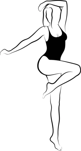 Sketch Woman Swimsuit — Stock Vector
