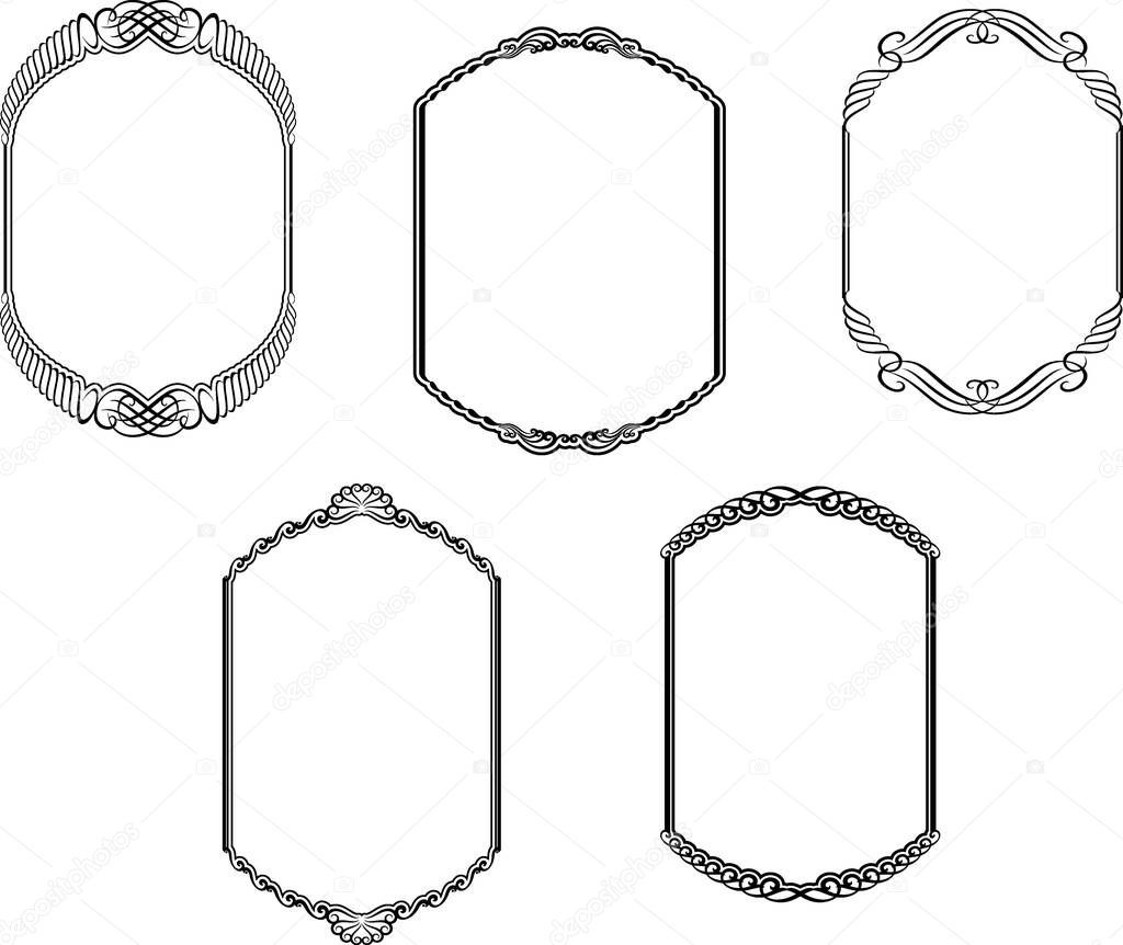 set of decorative frames - vector illustration
