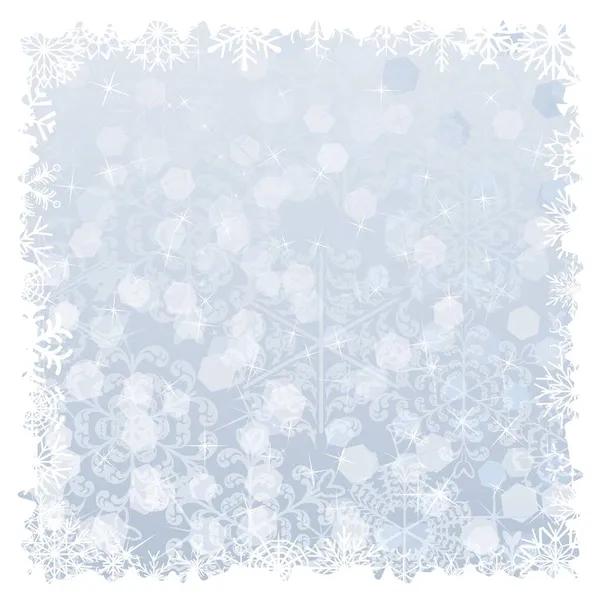 Kerstkaart Met Sneeuwvlokken Vector Illustratie — Stockvector