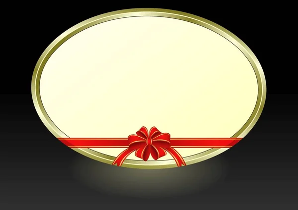 Golden Banner Ribbon Bow Black Background — 图库矢量图片