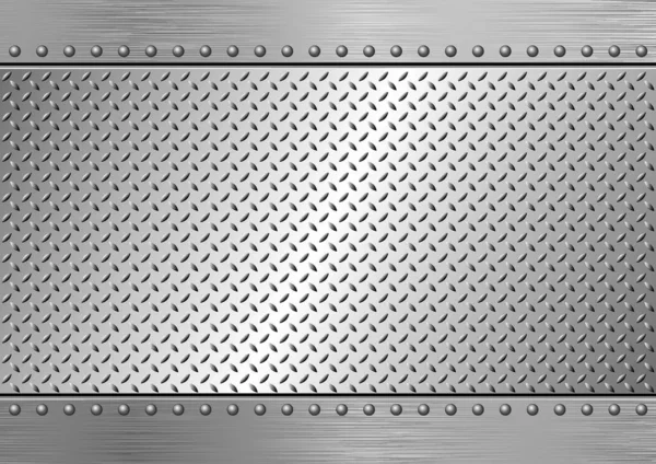 Textured Metallic Background Checker Plate — Stockvektor