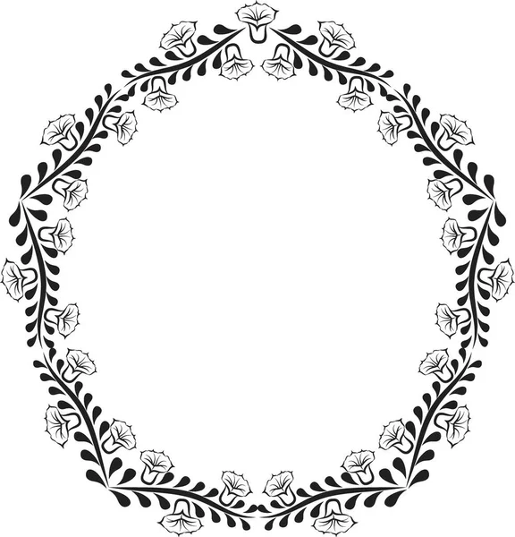 Geïsoleerde Bloem Frame Vector Illustratie — Stockvector