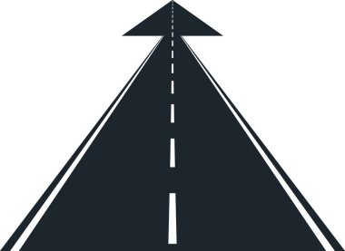 ok şeklindeki yol - vektör illüstrasyonu