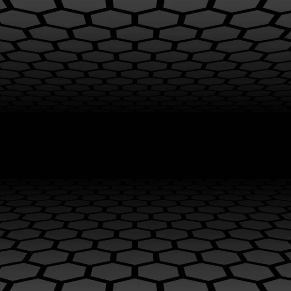 Fond Géométrique Noir Avec Perspective — Image vectorielle