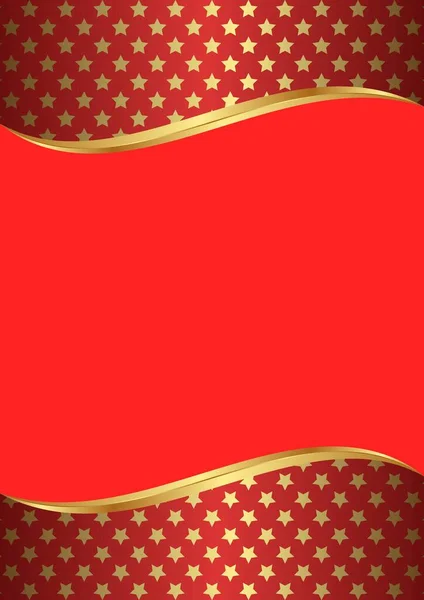 Fondo Rojo Con Patrón Estrella — Archivo Imágenes Vectoriales